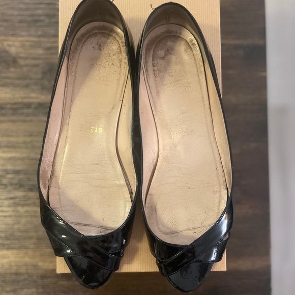 Christian Louboutin  patent leather flats -  Navy - 38.5 - Picture 4 of 6